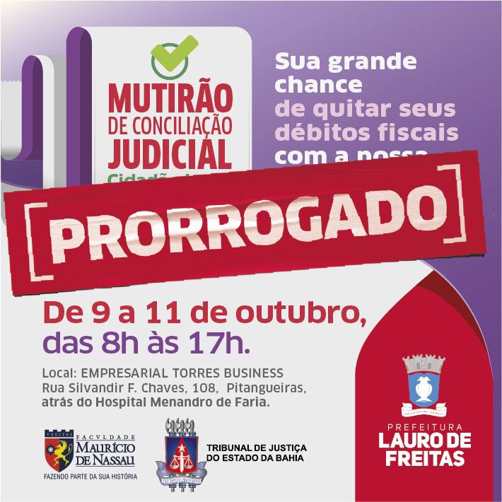 MutirA?o de ConciliaA�A?o Judicial - Prefeitura de Lauro de Freitas
